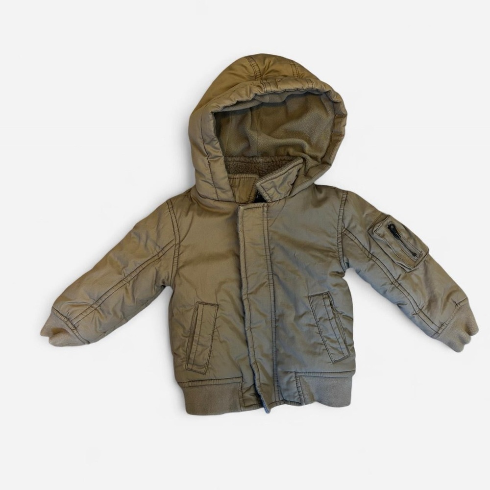 Oshkosh B’Gosh Green Hooded Puffer Jacket Boys Size 2T